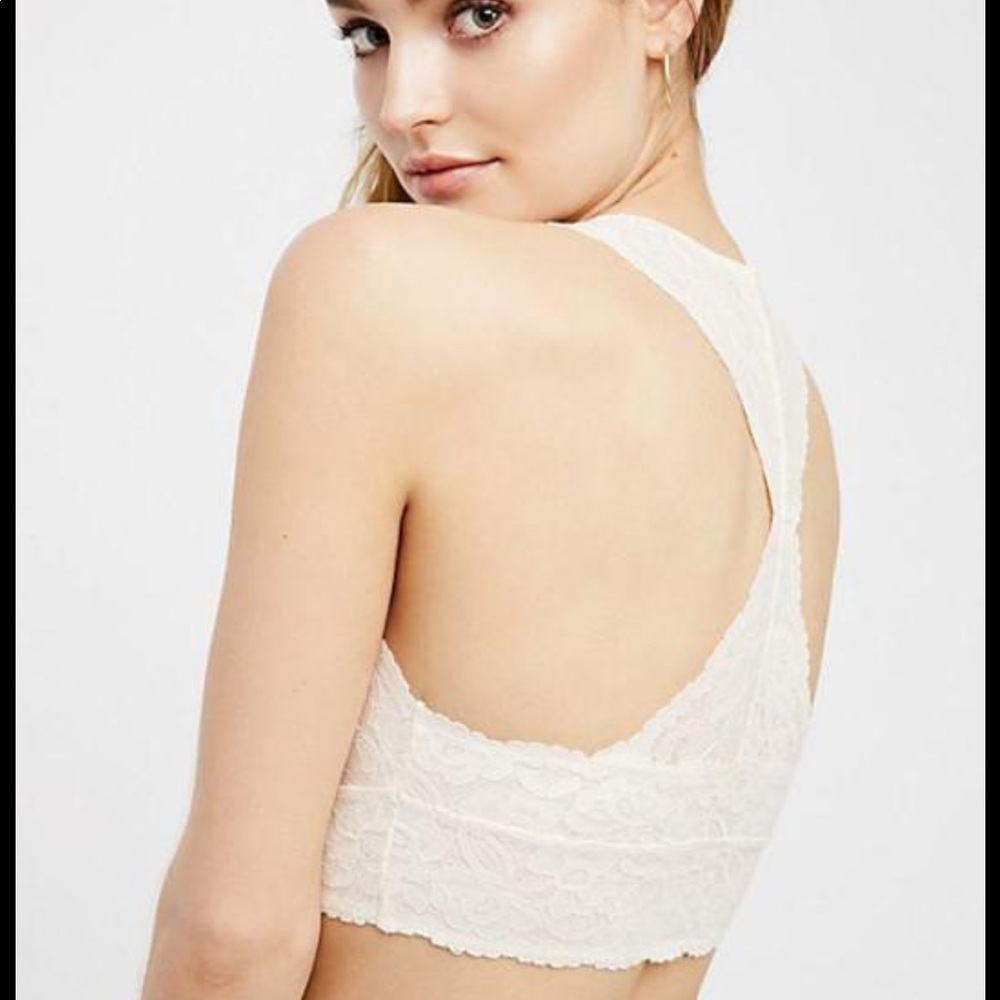 Free people bralette in cream rose color